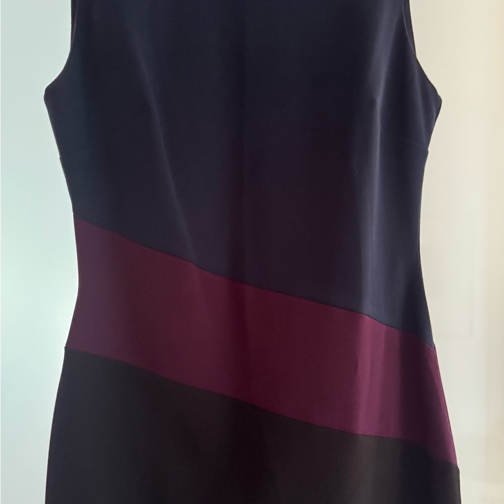Elegant Black and Burgundy Dress
